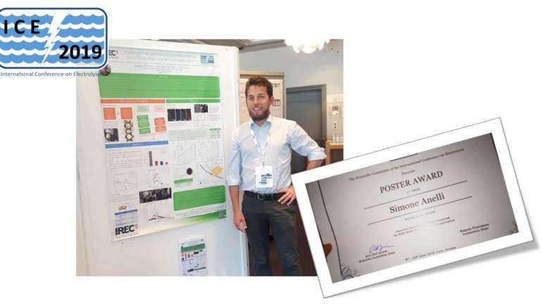 Best Poster Award for Simone Anelli at ICE 2019