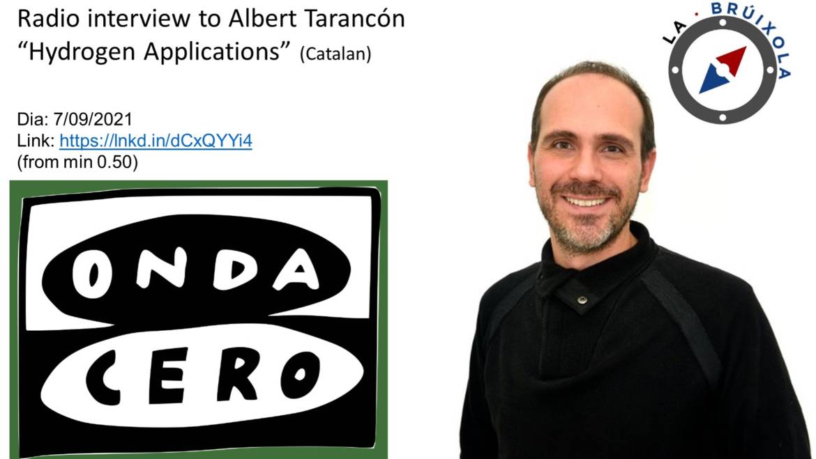 Radio interview to Albert Tarancón: “Hydrogen Applications”